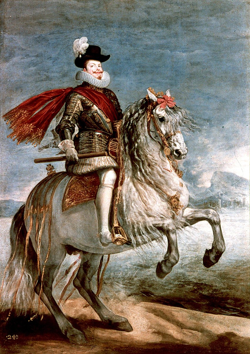 Painting of Felipe III on horseback